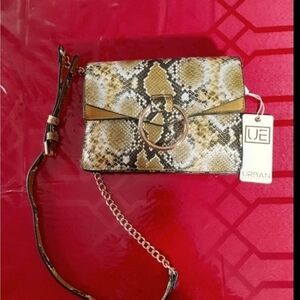 Urban Expressions Brown Snakeskin Crossbody Bag